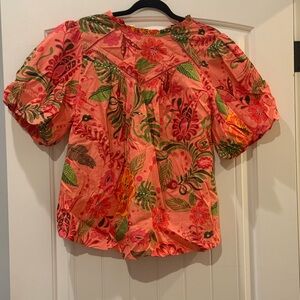Fate Vibrant Pink Floral Blouse